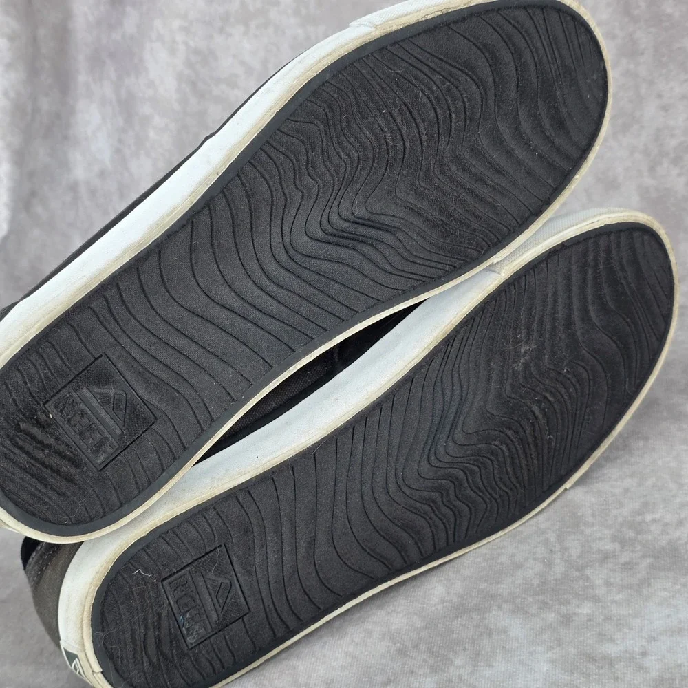 Reef Deckhand 3 Men's 11.5 Charcoal Comfort Boat Shoes Sneakers Canvas Non Slip